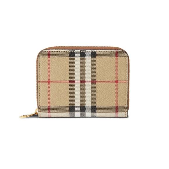 Burberry Vintage Check Womens Zip Around Wallet Classic - Picture 1 of 9